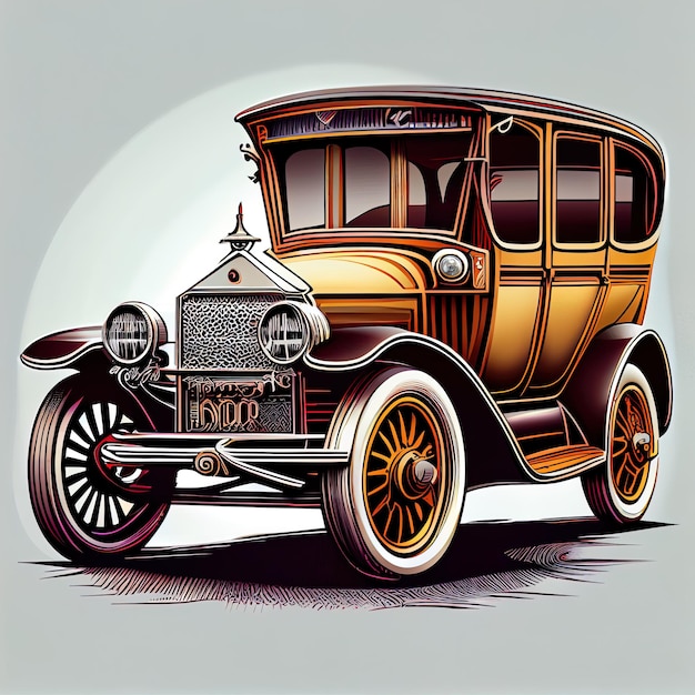 a drawing of a car with the number 60 on it