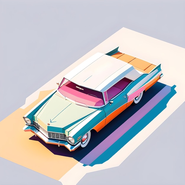 Photo drawing of a car