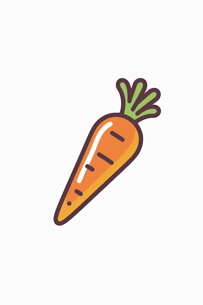 Photo a drawing of a carrot with a sticker that says  a carrot