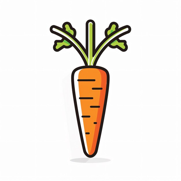 Photo a drawing of a carrot with the word  carrot  on it