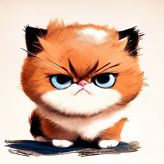 Drawing cat emotional cat cute cat angry cat