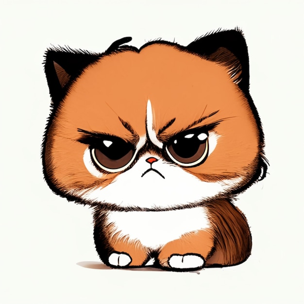 How to draw angry cat 