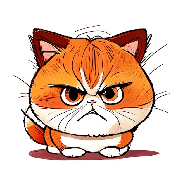 Drawing cat emotional cat cute cat angry cat