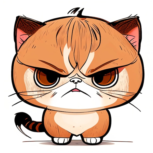 Drawing cat emotional cat cute cat angry cat