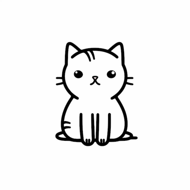 a drawing of a cat that has a cross on it