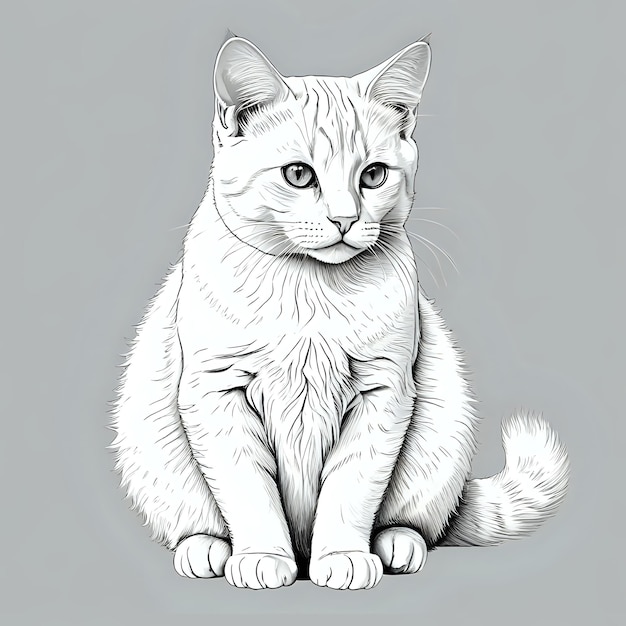 a drawing of a cat that has the word cat on it