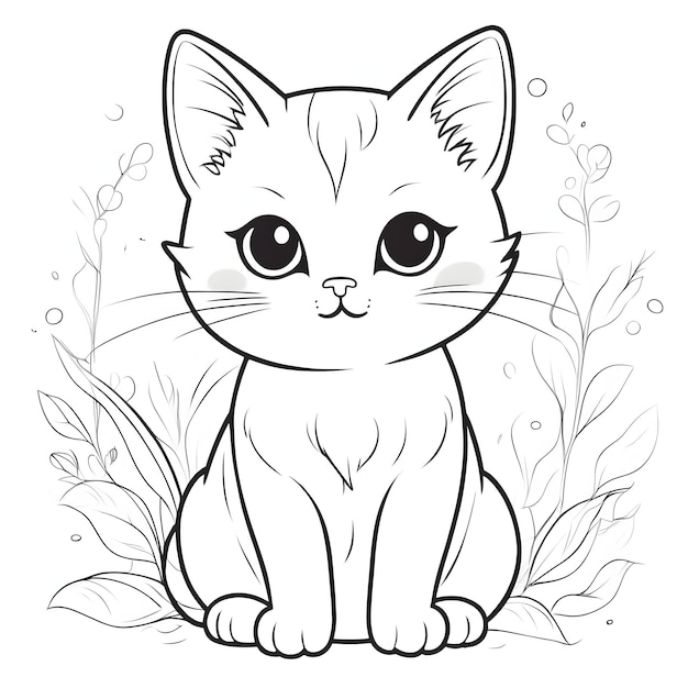 その上に猫の絵を描いた猫の絵