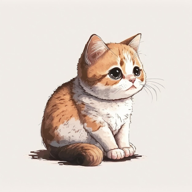 고양이라는 단어가 있는 고양이 그림