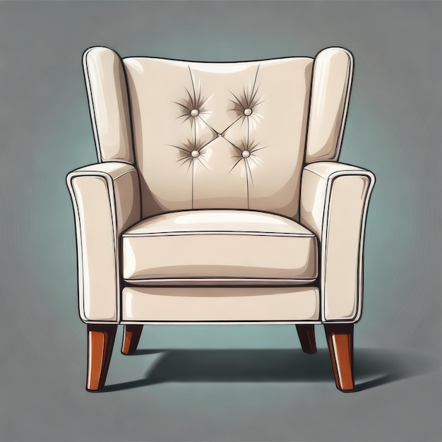 a drawing of a chair with a picture of a chair with a star on it