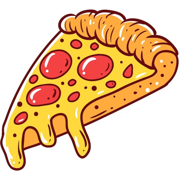a drawing of a cheese pizza with cheese and sausage