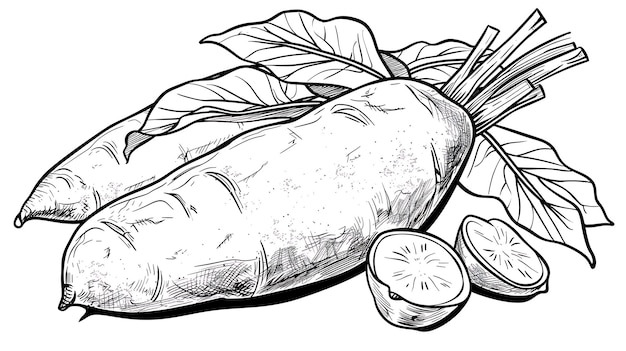 Photo a drawing of a chicken breast and eggs