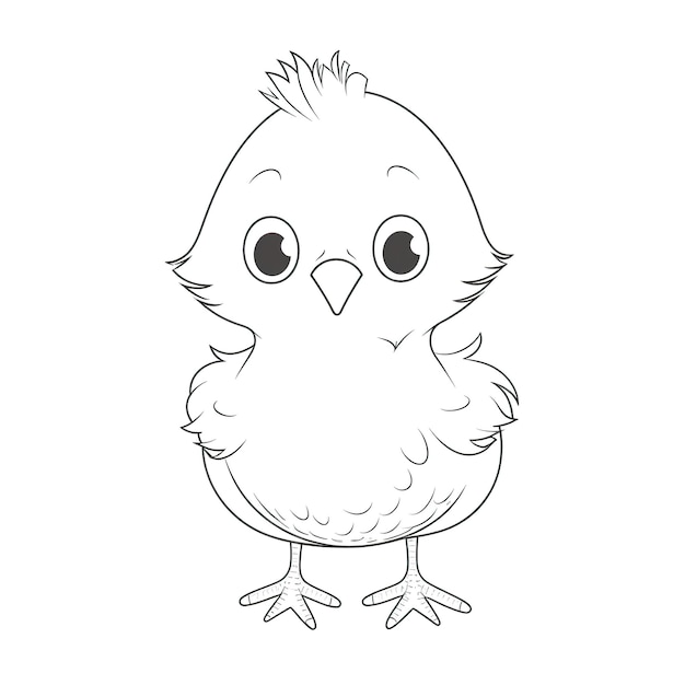 Drawing of a chicken with a mohawk