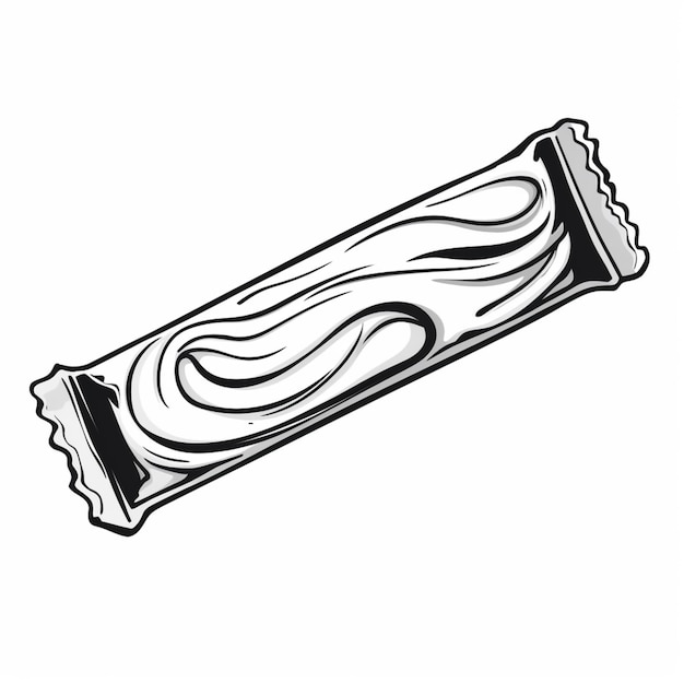 Photo a drawing of a chocolate bar with swirly toppings on it generative ai