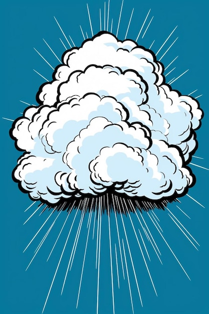 a drawing of a cloud that has the word  sun  on it