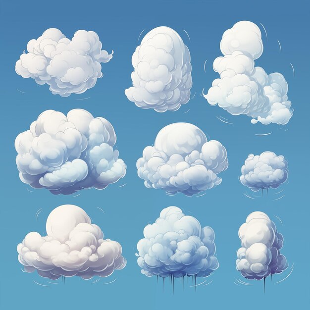 drawing of clouds