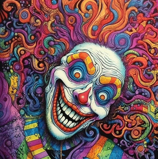 drawing of a clown
