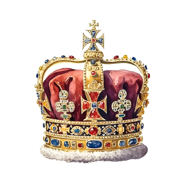 A drawing of a crown with the name of the king of france on it.