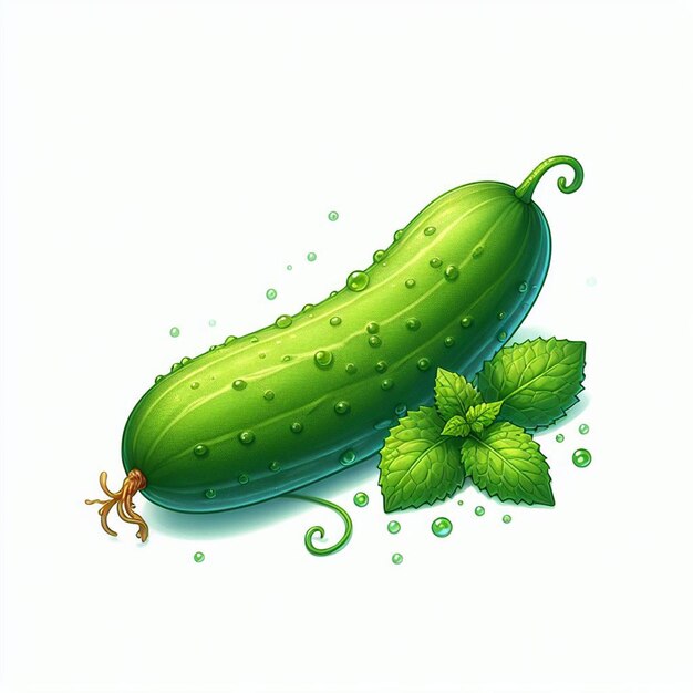 Photo a drawing of a cucumber and a beehive