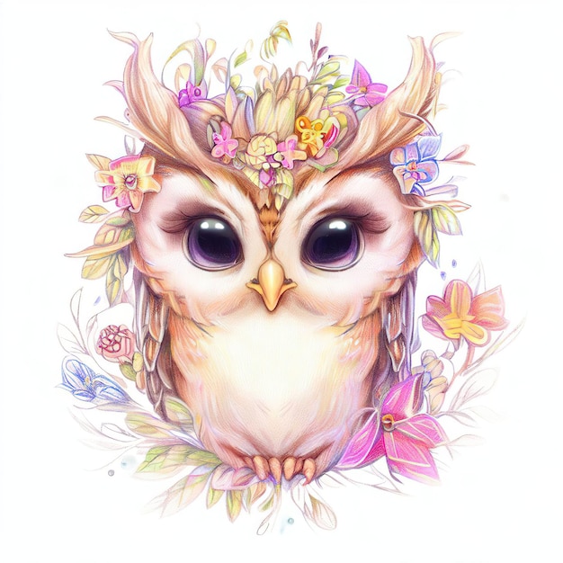 The Cute Owl Coloring Pages Are Shown On A White Background Outline Sketch  Drawing Vector, Owl Drawing, Wing Drawing, Ring Drawing PNG and Vector with  Transparent Background for Free Download