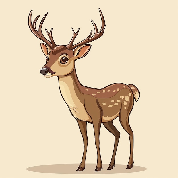 a drawing of a deer with antlers and antlers