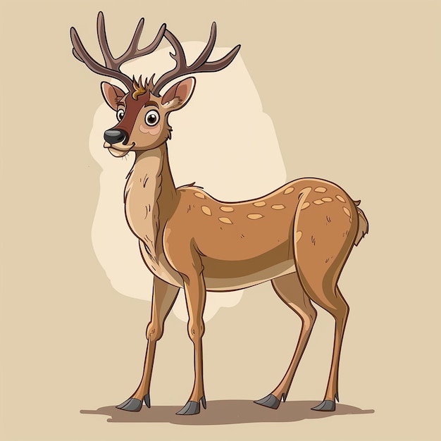 a drawing of a deer with antlers and antlers