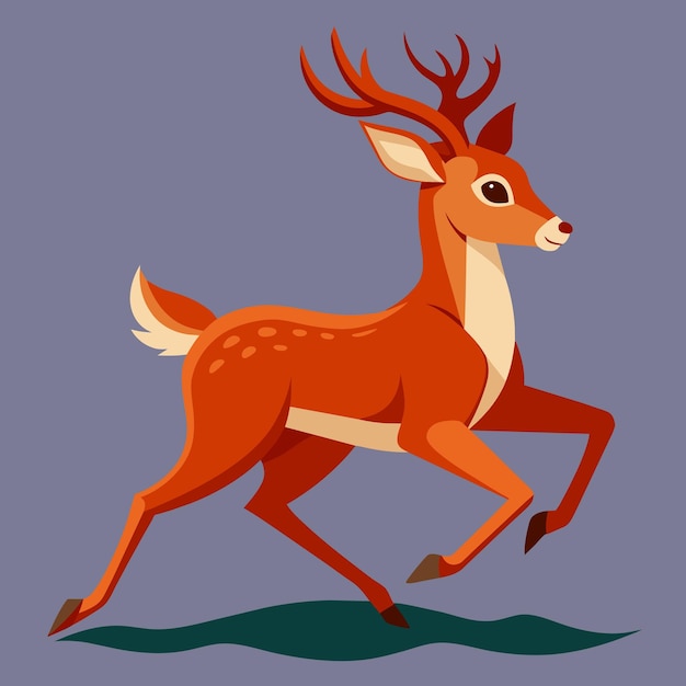 a drawing of a deer with antlers