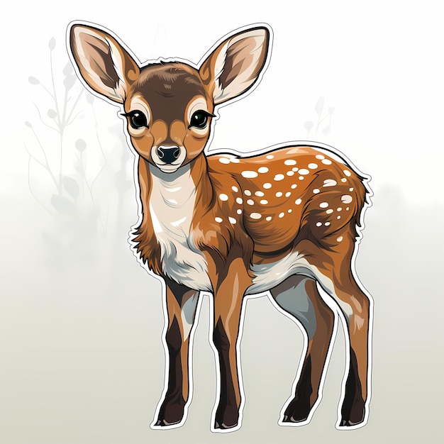 a drawing of a deer with a deer on it