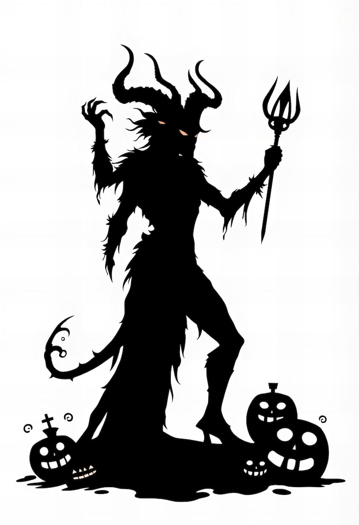 फोटो a drawing of a devil with a sign that says  devil