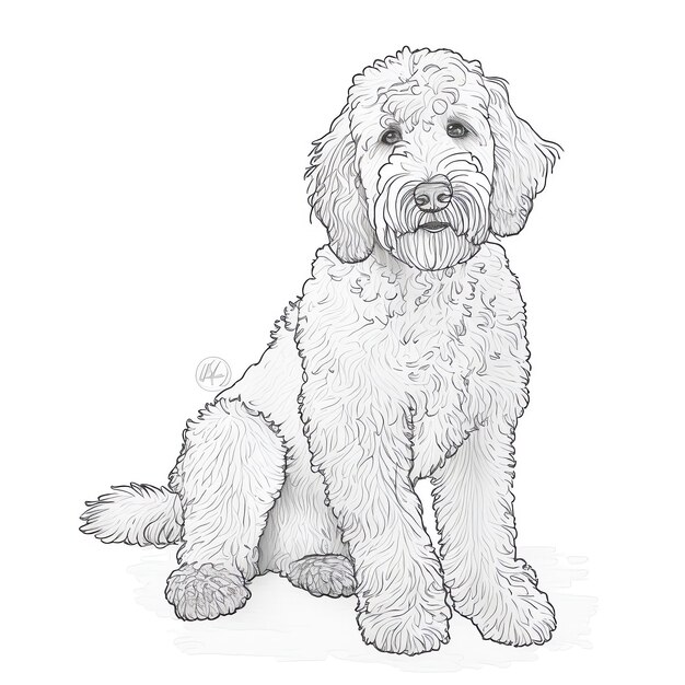 Photo a drawing of a dog called a dog called a dog