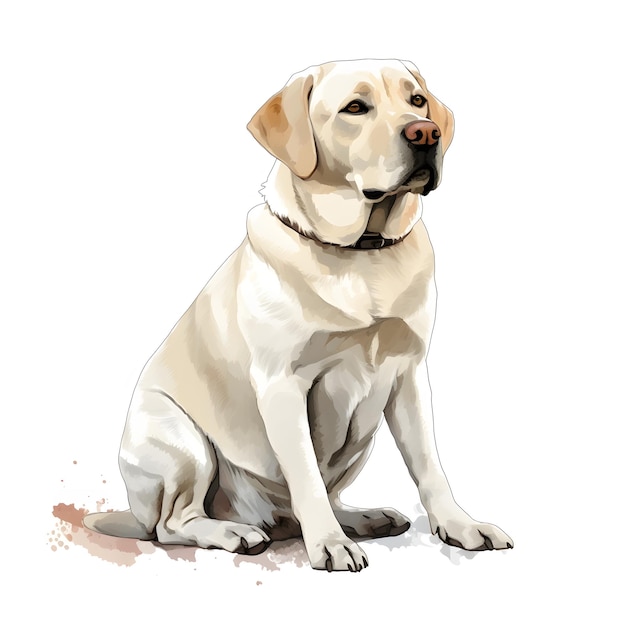 A drawing of a dog that is yellow and black.