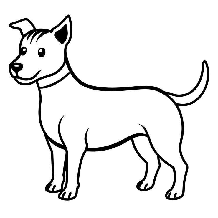 Photo a drawing of a dog with a collar that says quot the dog quot