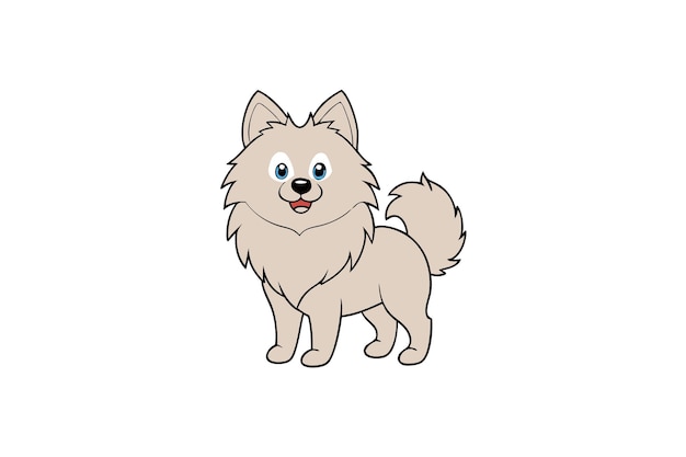 長い尾を持つ犬の絵
