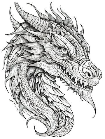 How to Draw a Realistic Dragon Head in 3D Space