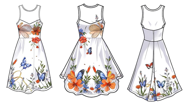 a drawing of a dress with the number 1 on it