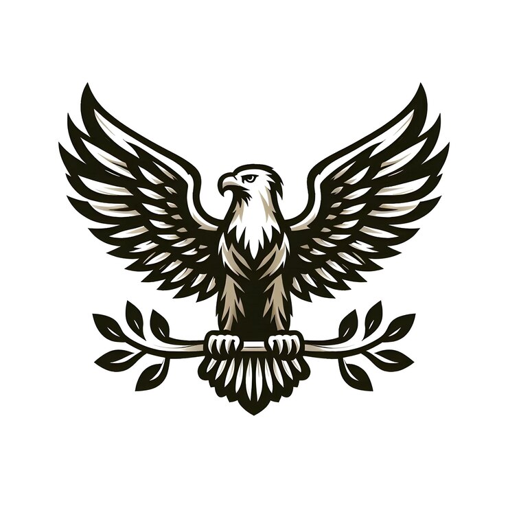 Photo a drawing of a eagle with a eagle on it