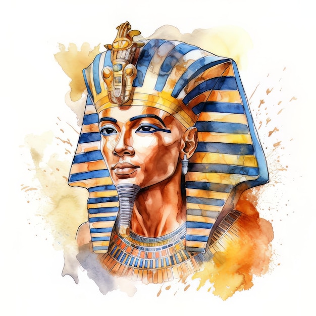 A drawing of a egyptian pharaoh