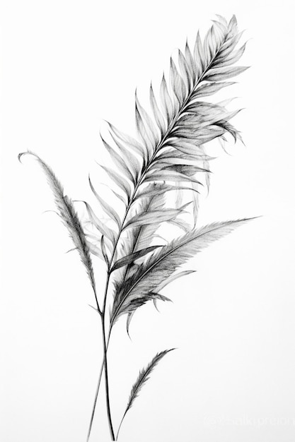 a drawing of a feather with the word feather on it