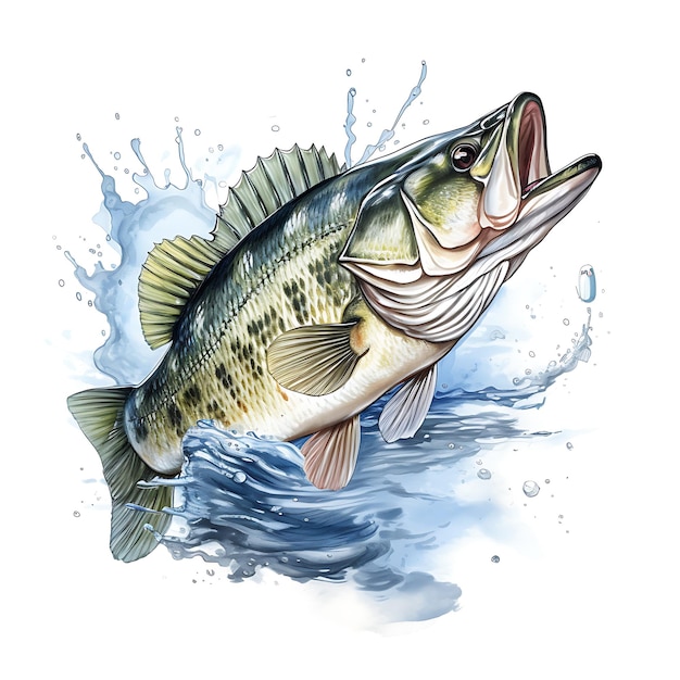 a drawing of a fish that has the word bass on it