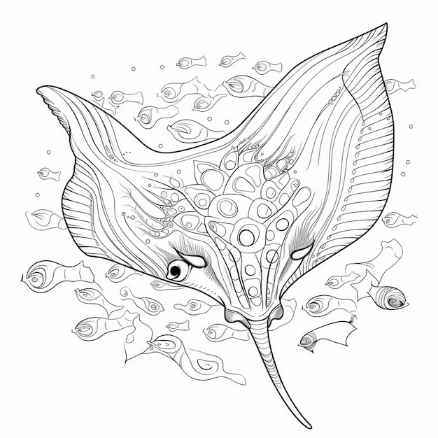 Photo a drawing of a fish with the words 