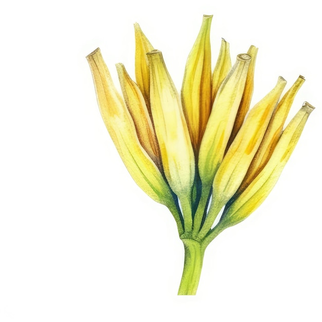 Рисунок цветка, на котором написано слово «бананы».