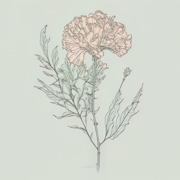 A drawing of a flower