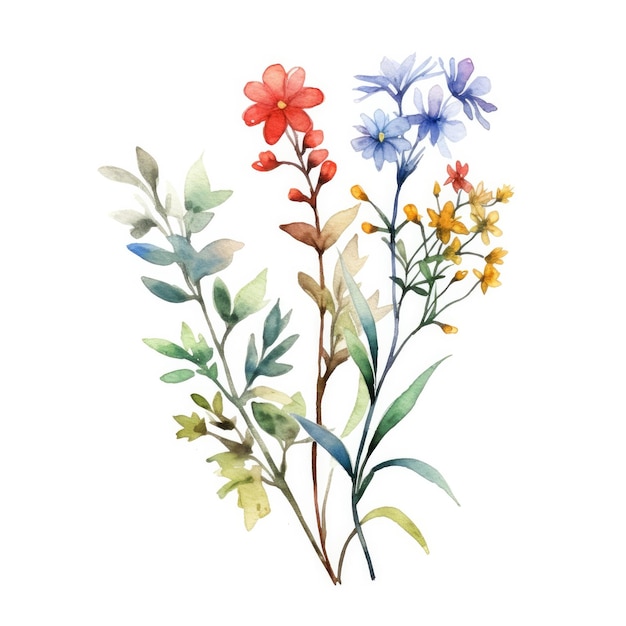 a drawing of flowers from the garden of the wildflowers