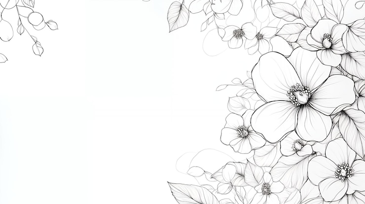 Photo 花の絵を描いた