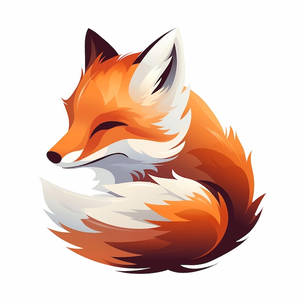 A drawing of a fox head with a white background.