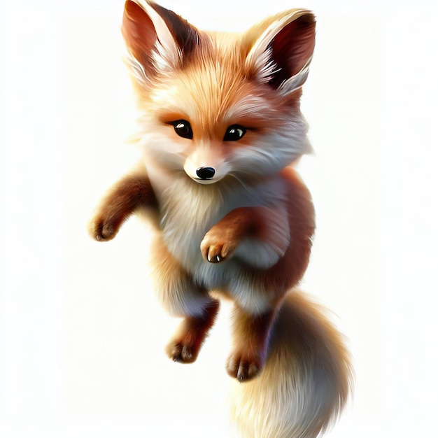 A drawing of a fox with a white background and the word fox on it.