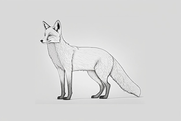 Drawing of foxy generative ai