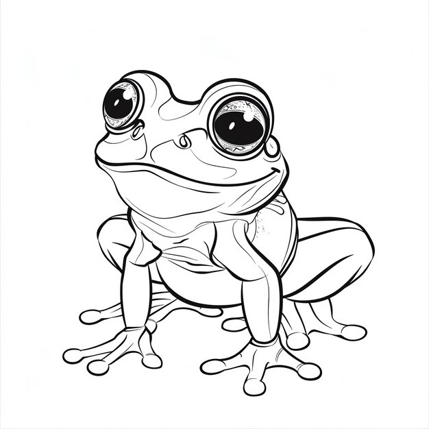 Photo a drawing of a frog with the word frog on it