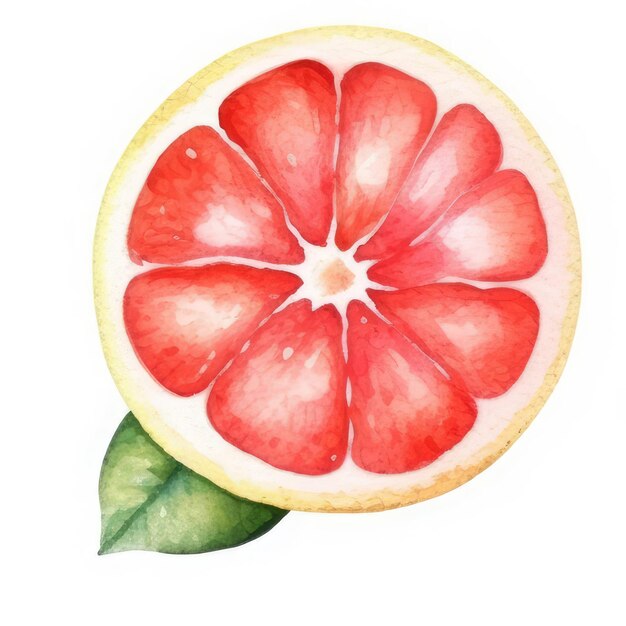 Photo a drawing of a fruit with a red flower on it