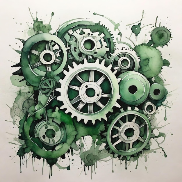 a drawing of gears with the word gears on it