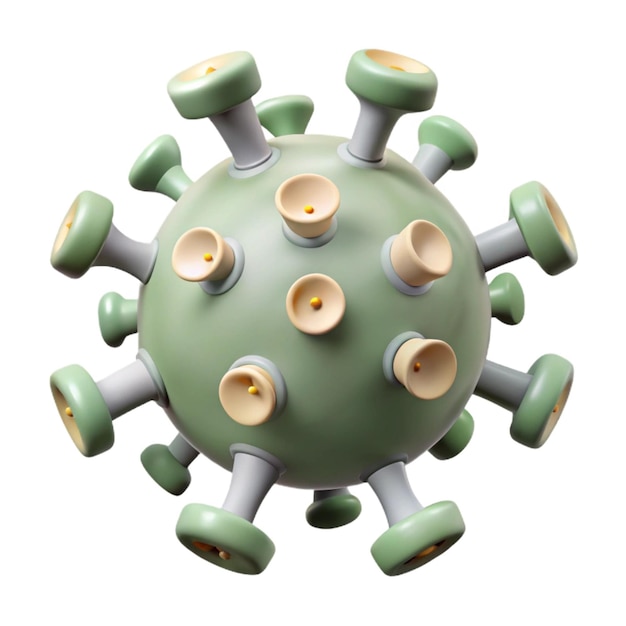 a drawing of a green bomb with a white background